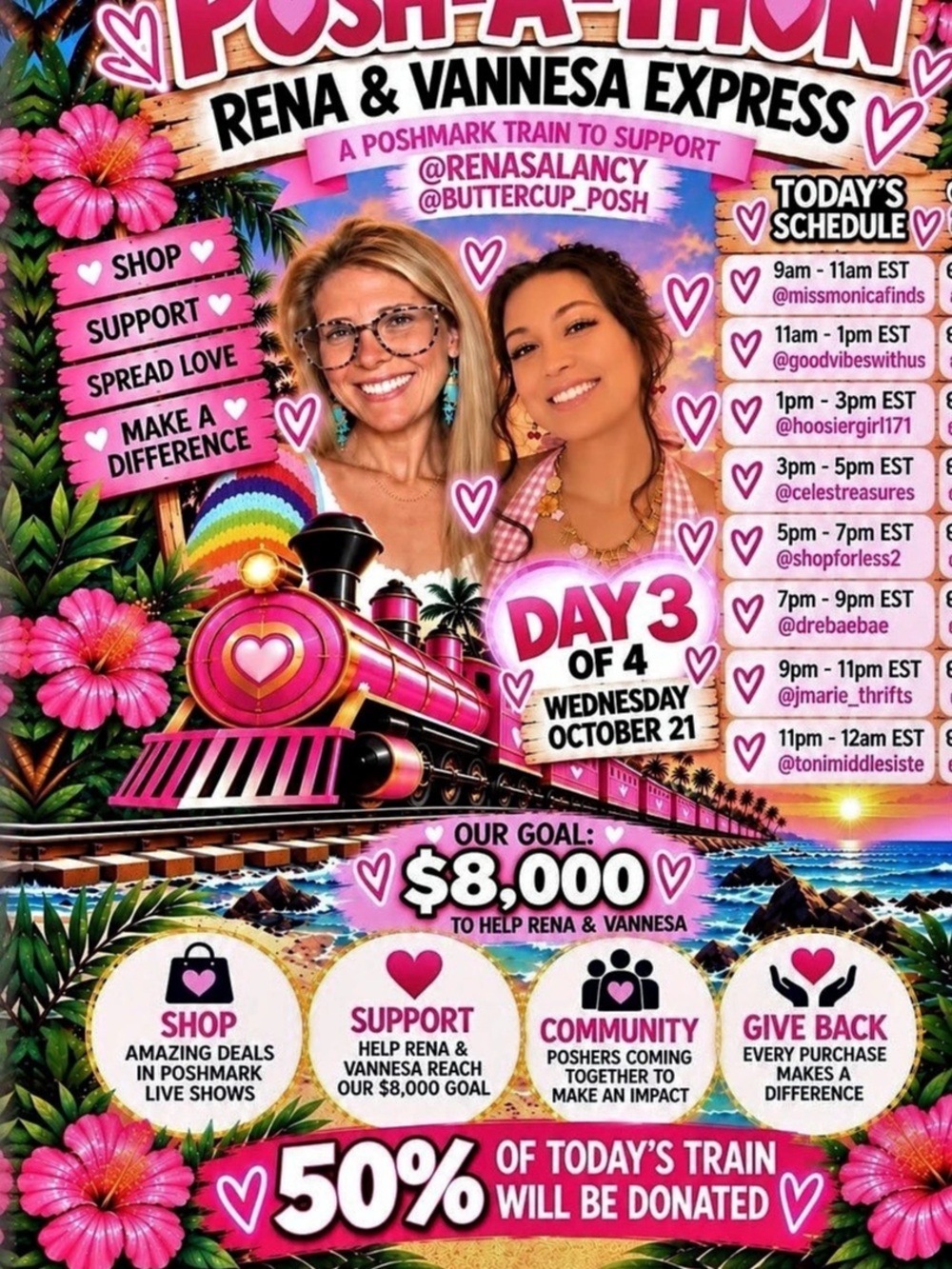 💗🌈Posh-A-Thon Fundraiser Rena & Vannesa Giveaway 🌈💗
